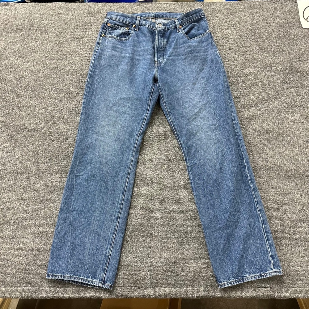 Levi's Jeans Mens Size 34x31 Blue 501 Original Fit Straight Leg Denim Cotton